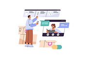 Online medicine, pharmacy store set, a Healthcare Illustration by PaperTrident (Thumbnail 8 of 13)