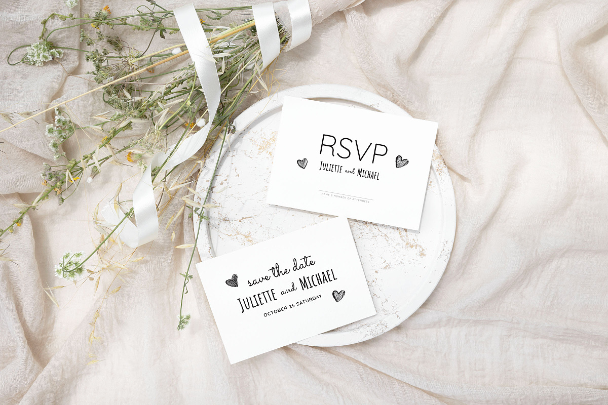 Obsidian - Wedding Invitation Suite, an Invitation Template by CinderHeart Designs (Photo 5 of 10)