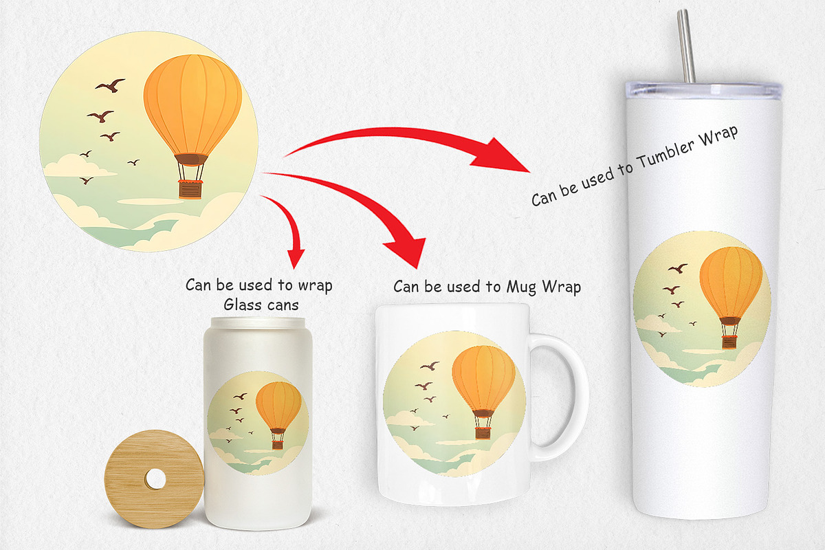 Bird Hot Air Balloon Clipart, a Graphic by Artnoy (Photo 4 of 5)