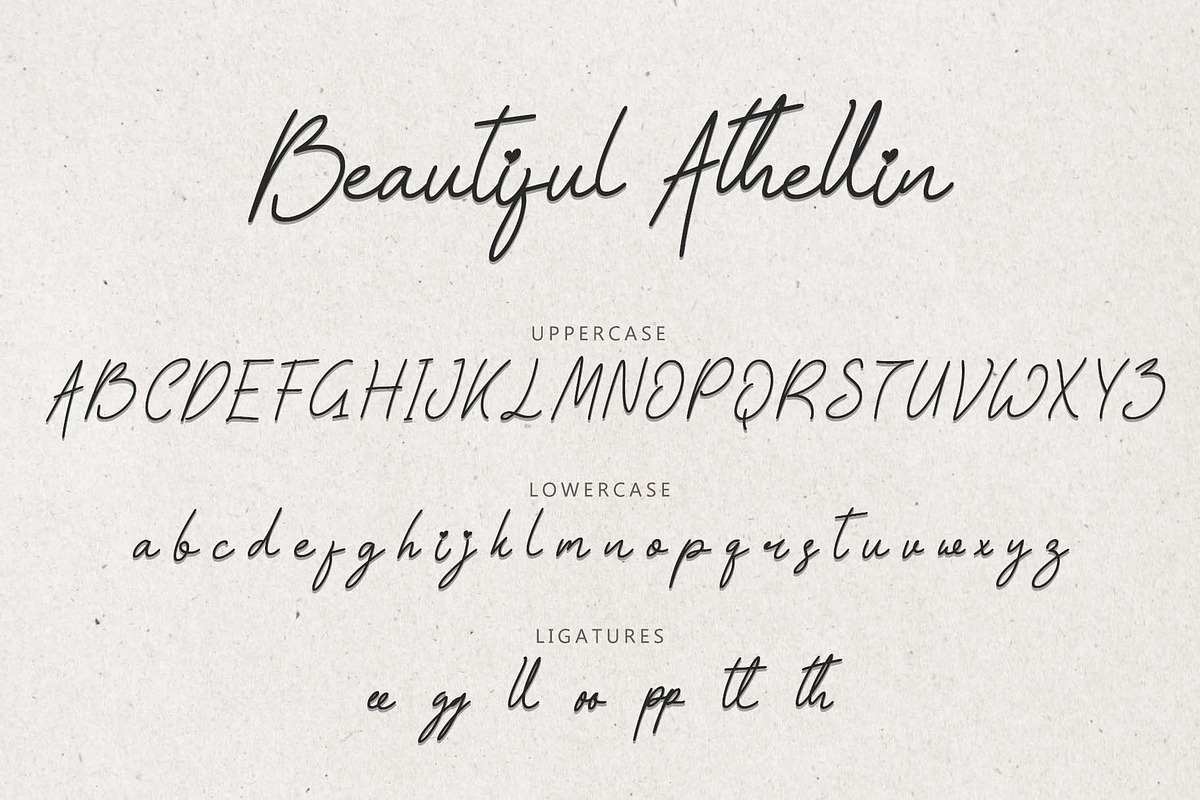 Beautiful Athellin, a Handwritten Font by Yoga Letter (Photo 6 of 7)
