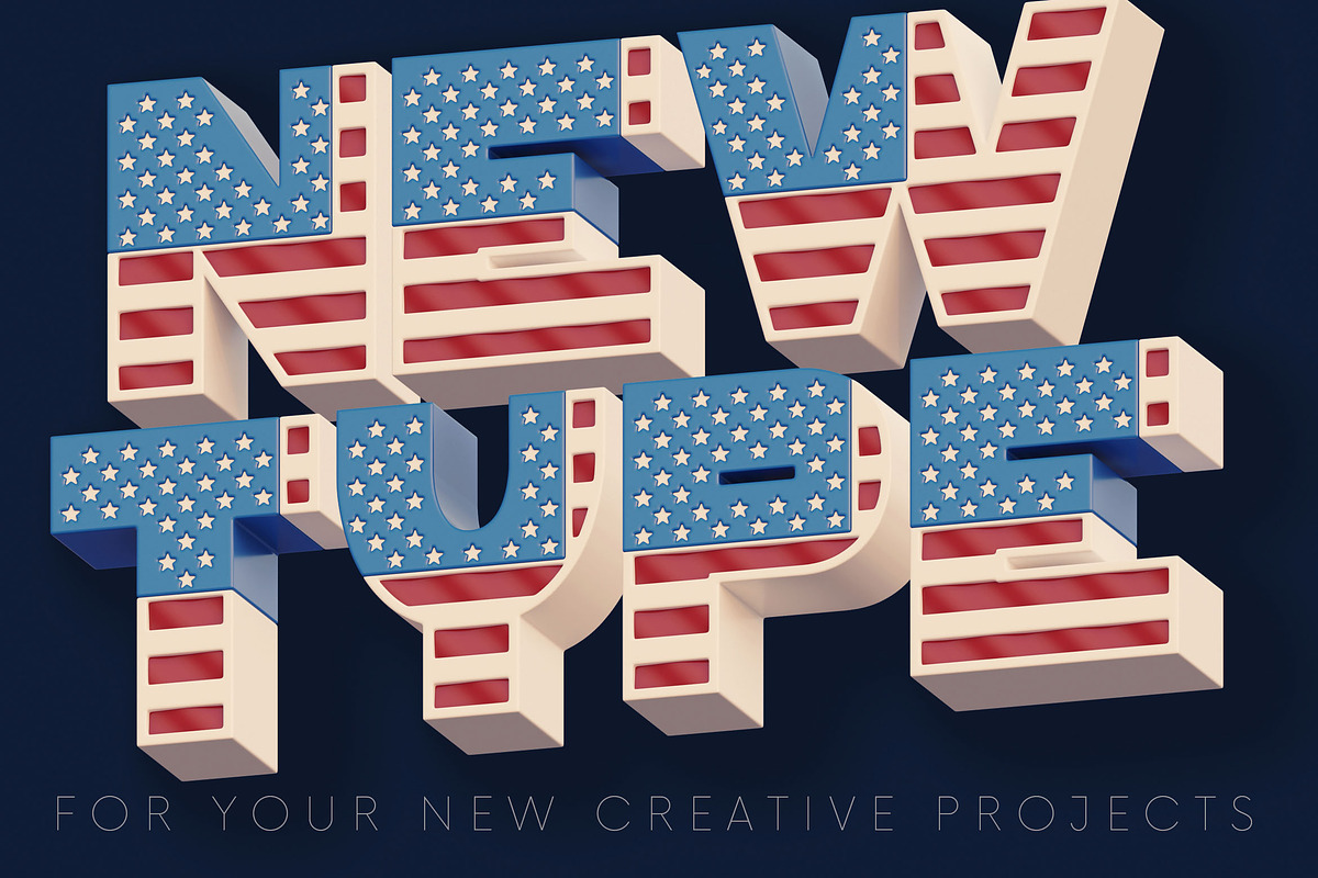 USA Flag - 3D Lettering, a Graphic by MIIM (Photo 2 of 7)