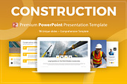 Construction PowerPoint Template, a Presentation Template by SlideOne (Thumbnail 1 of 12)