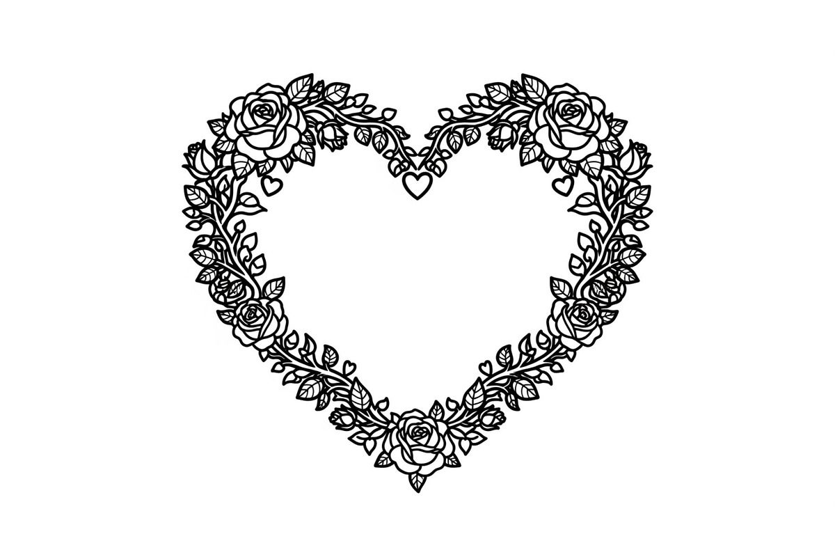 Floral Heart Frame SVG Bundle, an Illustration by Designs_River (Photo 16 of 31)