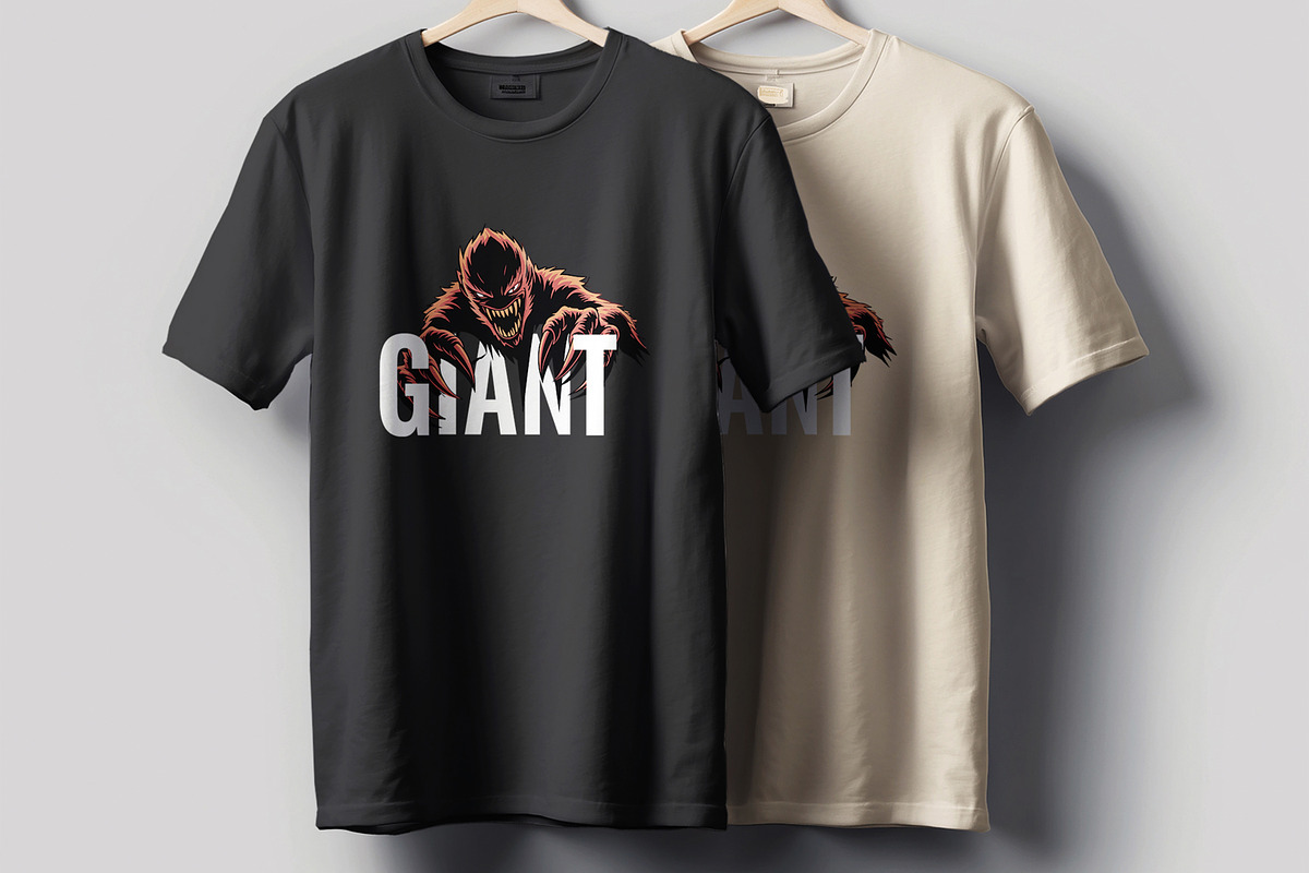 Giant T Shirt Design Layout, a Stationery Template by MightyDesign (Photo 3 of 6)