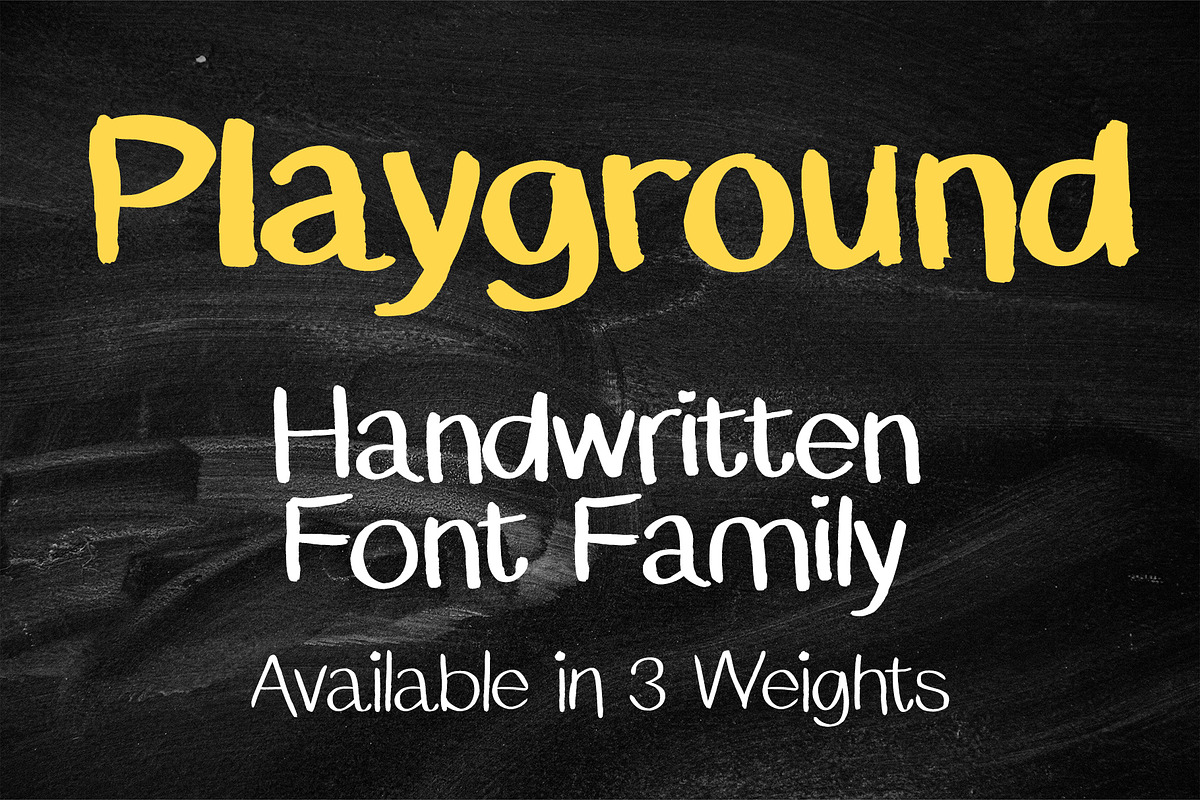 'Playground' Handwritten School Font, a Font by Studio 97 | Mockups