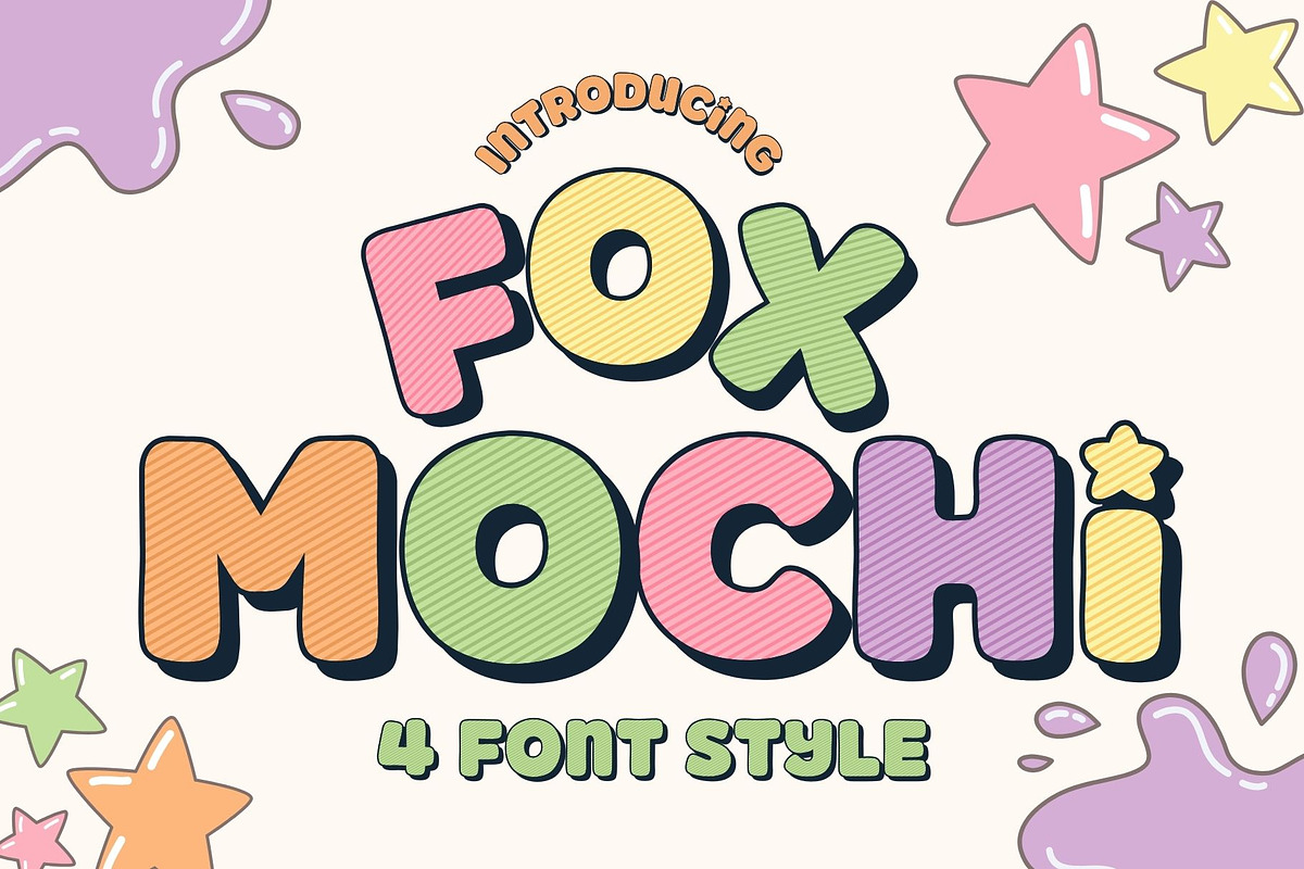 Fox Mochi: 4 Font Style, a Handwritten Font by Fox7 By Rattana (Photo 1 of 13)