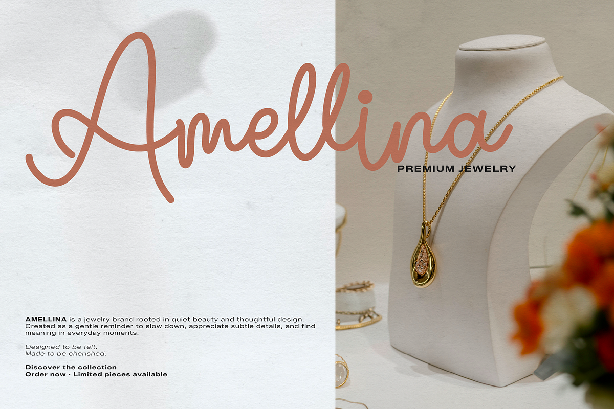 Grambell Saturn | Monoline Script, a Script Font by gracetype_studio (Photo 7 of 12)