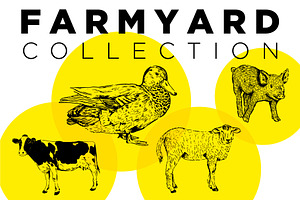 Farm Animal Illustration Collection