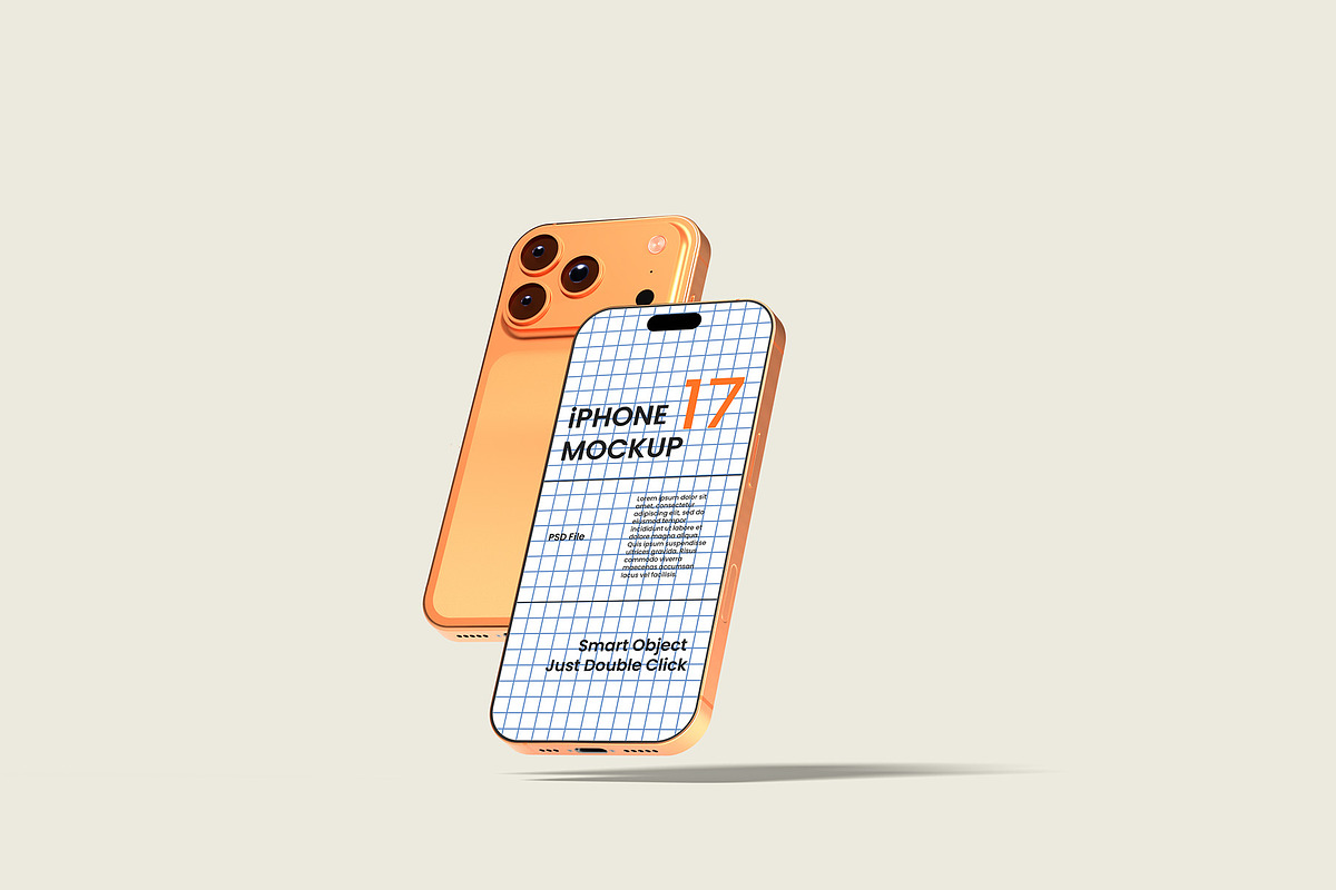 iPhone 17 Pro Mockup, an iPhone Mockup by Graphicbars (Photo 7 of 12)
