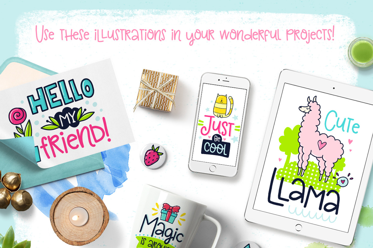 36 Funny Color Cards with Quote, a Card Template by Velliniki (Photo 2 of 7)
