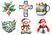 Christmas Nurse Clipart Set, an Illustration by Daily.Designs (Thumbnail 4 of 5)