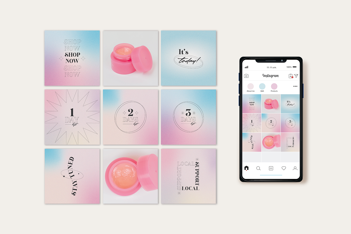 Brand Launch | IG Posts & Stories, a Social Media Template by designerbianca (Photo 2 of 6)