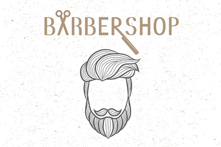 Barbershop logo elements