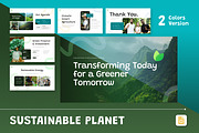 Sustainable Planet Google Slides, a Presentation Template by Antstheme (Thumbnail 1 of 4)