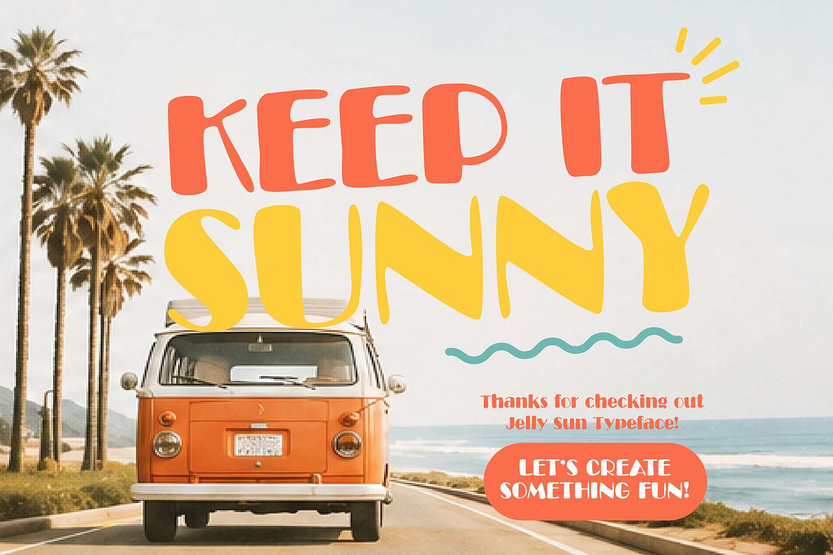 Jelly Sun Font, a Handwritten Font by KengGraphic (Photo 6 of 6)