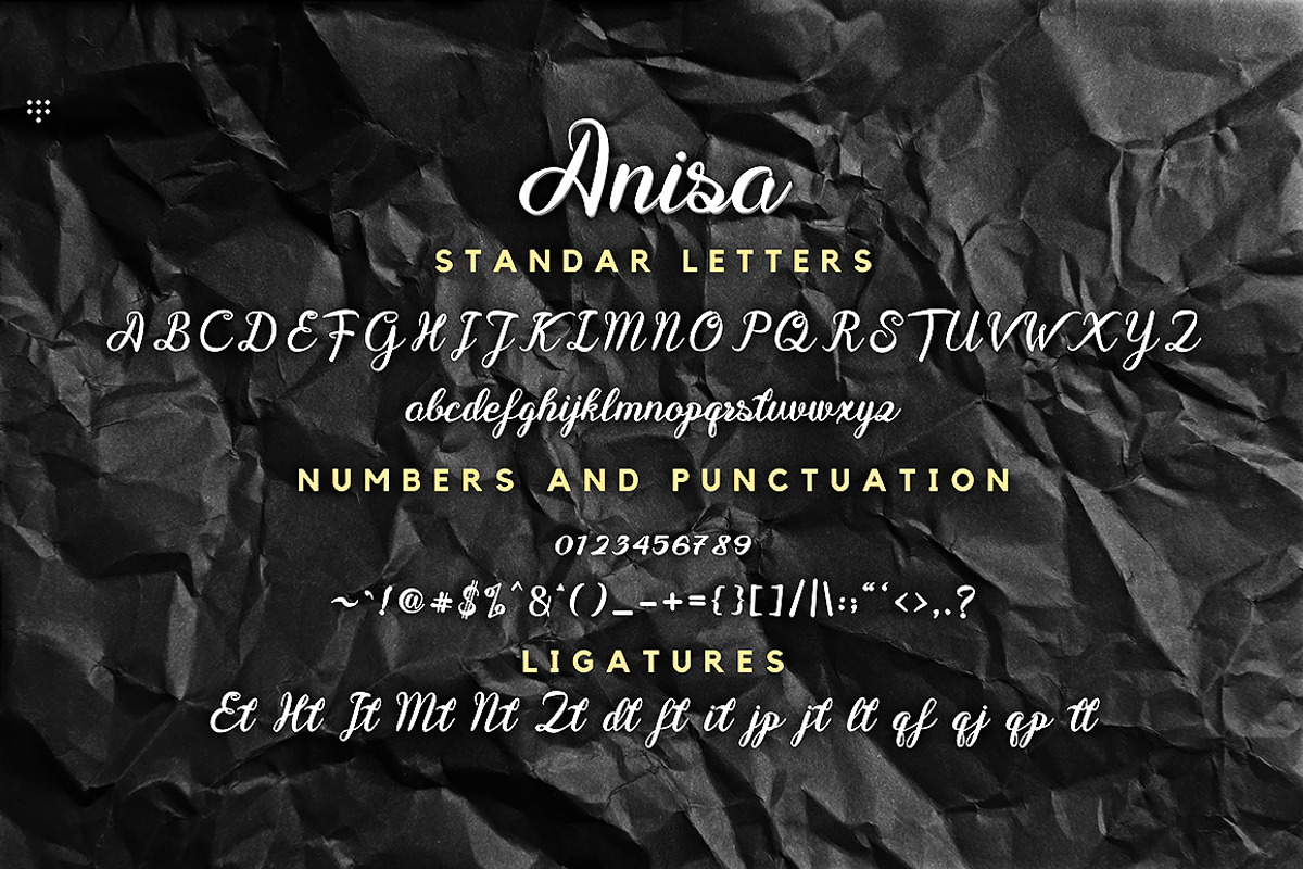 Anisa Font Script, a Script Font by Ahmad Pkp Studio (Photo 8 of 9)