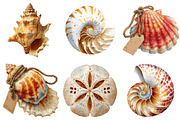 Coastal Seashell  Clipart, an Illustration by Watercolor design (Thumbnail 3 of 4)