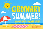 Ordinary Summer Playful Display Font, a Handwritten Font by Littlehand (Thumbnail 1 of 9)