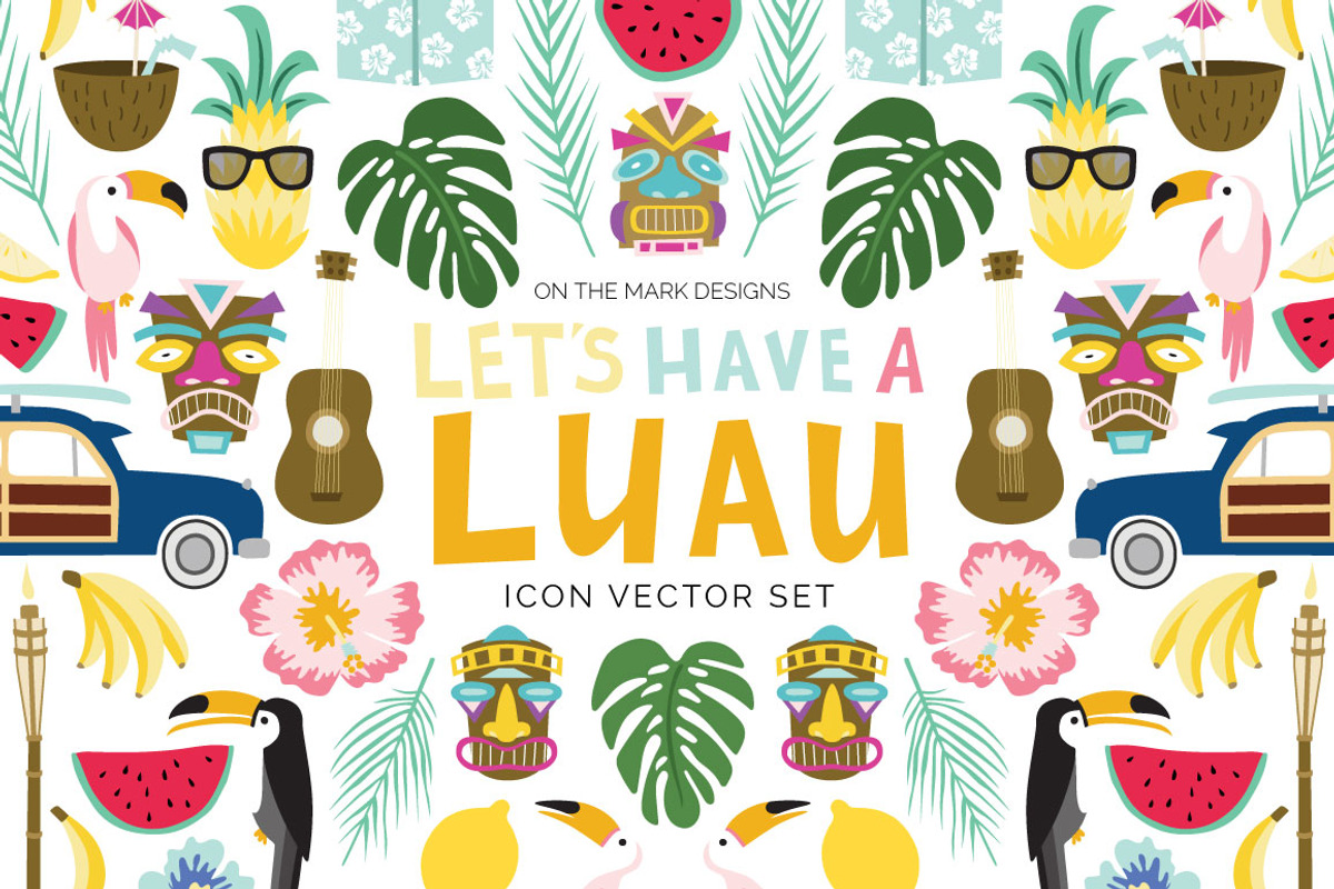 Tropical Luau Digital Illustrations, an Icon by On the Mark Designs (Photo 1 of 7)