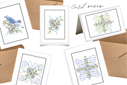 Floral winter bird illust.(handpaint, a Seasonal Illustration by Grandma's Lore (Thumbnail 4 of 12)