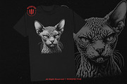 10 Bundle Dark Art Cats Gothic, an Illustration by Morspective (Thumbnail 2 of 7)
