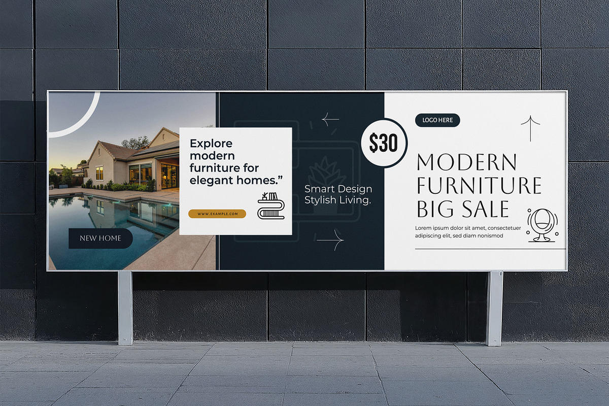 Modern Furniture Billboard Design, a Stationery Template by MightyDesign (Photo 3 of 6)