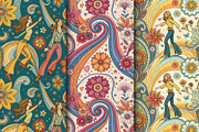 A set of seamless patterns of 70s., a Pattern Graphic by Designs by Helen Trupak (Thumbnail 2 of 8)