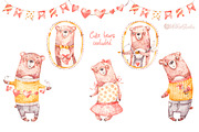 Cozy Valentines Day. Lovely bears, an Animal Illustration by UlitkaStudio (Thumbnail 8 of 20)