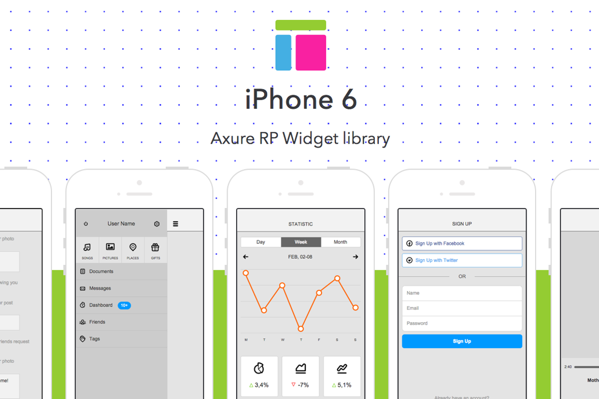 Axure widget library / iPhone 6