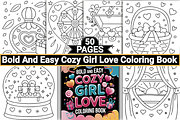 Bold Easy Cozy Girl Love Coloring, a Decorative Illustration by Coco Bloom (Thumbnail 1 of 4)