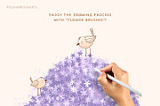 Flower Brushes for Procreate, a Brush Add-On by polikarpovaart (Thumbnail 9 of 11)