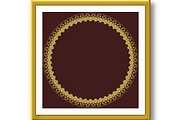 Floral Modern Vector Round Frame, a Texture Graphic by FineArtStudio (Thumbnail 2 of 3)