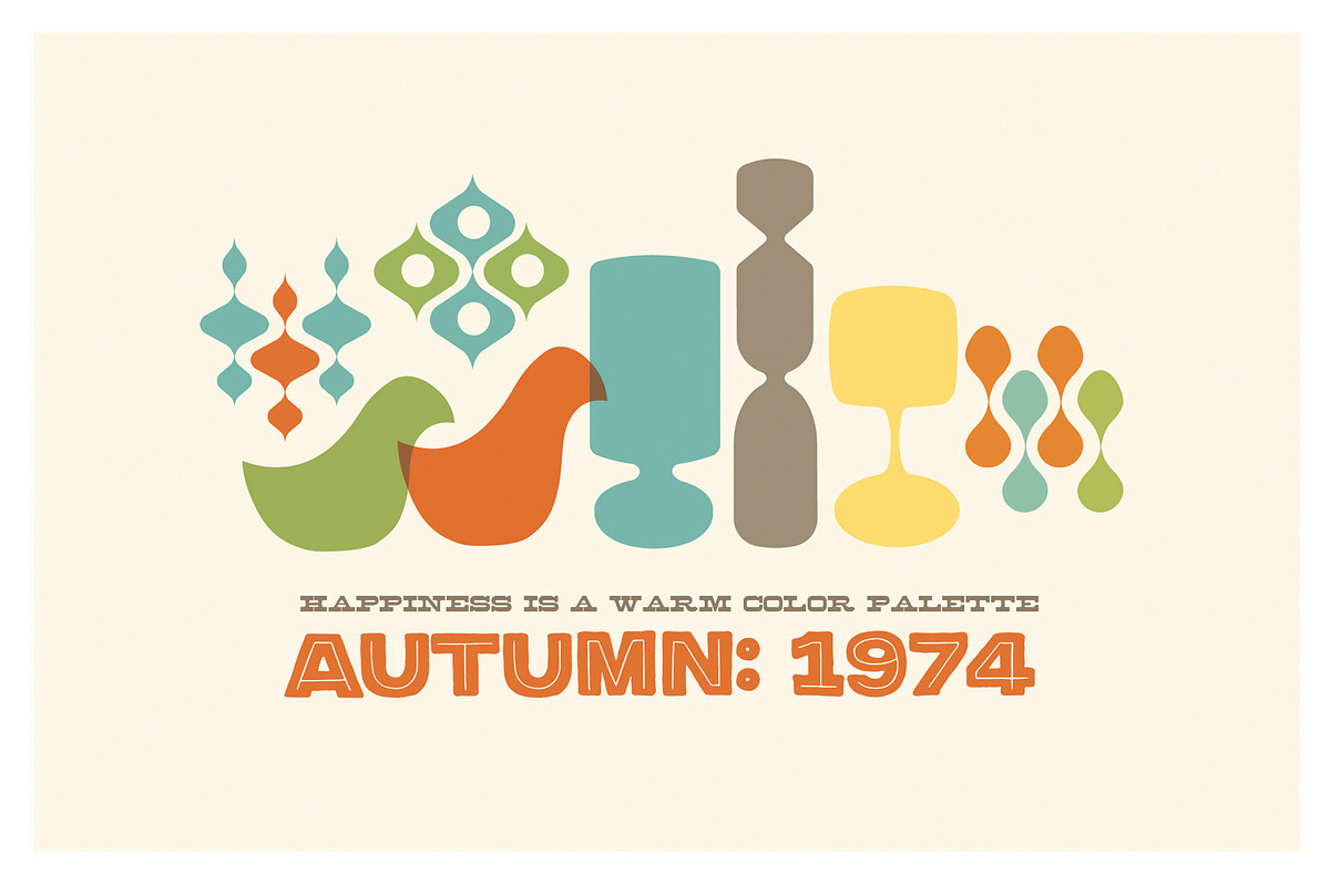 Autumn 1974 fun graphic shapes, an Illustration by Serifs & Whiskey (Photo 1 of 7)