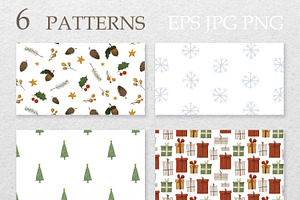 Christmas Digital Papers, Patterns