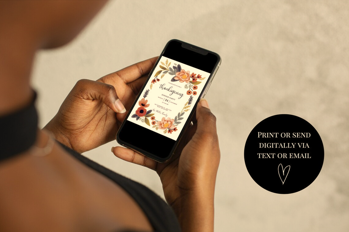 Editable Thanksgiving Invitation, an Invitation Template by ForeverPrint (Photo 6 of 7)