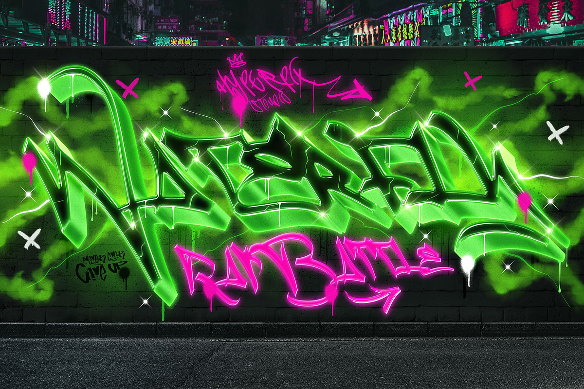 Graffiti Text Effects (10 PSD Files), a Layer Style Add-On by Hyperpix Productions (Photo 14 of 14)
