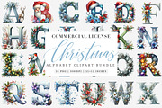 Christmas Alphabet Png Bundle, an Illustration by SinaCreation (Thumbnail 1 of 7)