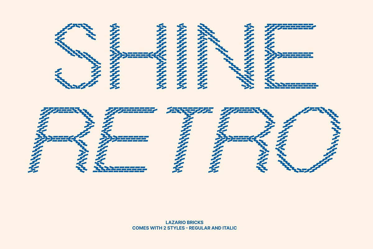 Lazario Bricks, a Sans Serif Font by Craft Supply Co. (Photo 3 of 8)