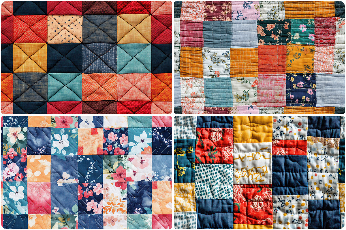 30 Quilting Texture Backgrounds, a Texture Graphic by Textures & Backgrounds (Photo 4 of 10)