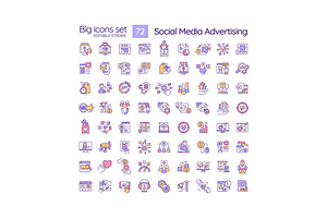 Social media advertising RGB color, an Icon by IMG Visuals