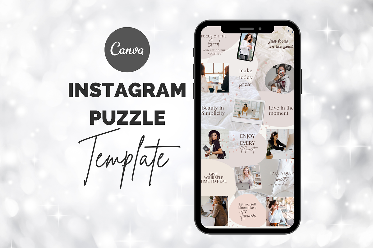 Wellness Instagram Puzzle Template, a Social Media Template by Social Assumptions (Photo 1 of 10)