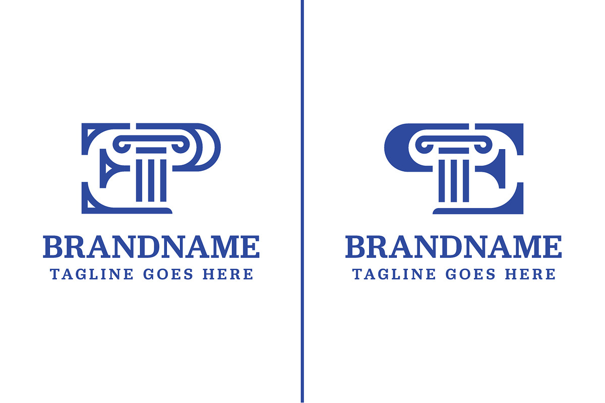 Letters PE or EP Pillar Law Logo, a Branding & Logo Template by Pray Art Design Studio