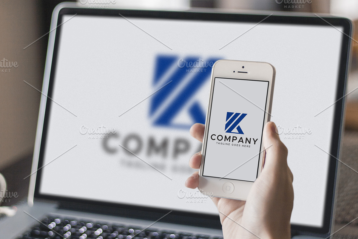 K letter mark logo design template, a Branding & Logo Template by Amadul11 (Photo 4 of 4)