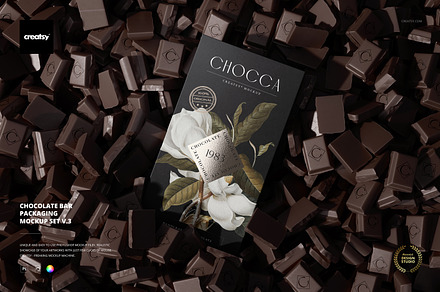 Chocolate Bar Packaging Mockup v.3, a Packaging Mockup by creatsy5