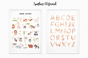 Watercolor Animal Alphabet. Cliparts, an Animal Illustration by Slastick (Thumbnail 4 of 7)