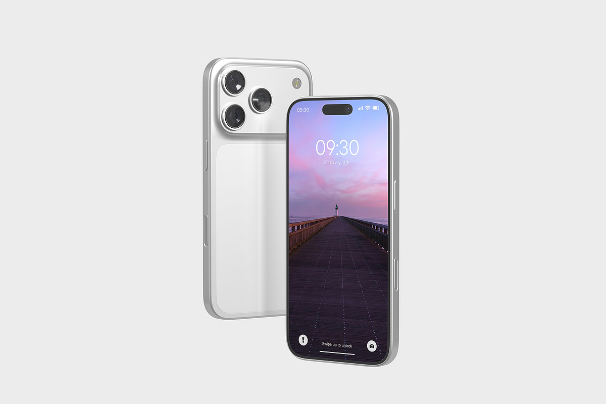 iPhone 17 Pro Mockup, an iPhone Mockup by Amigos__46 (Photo 2 of 6)