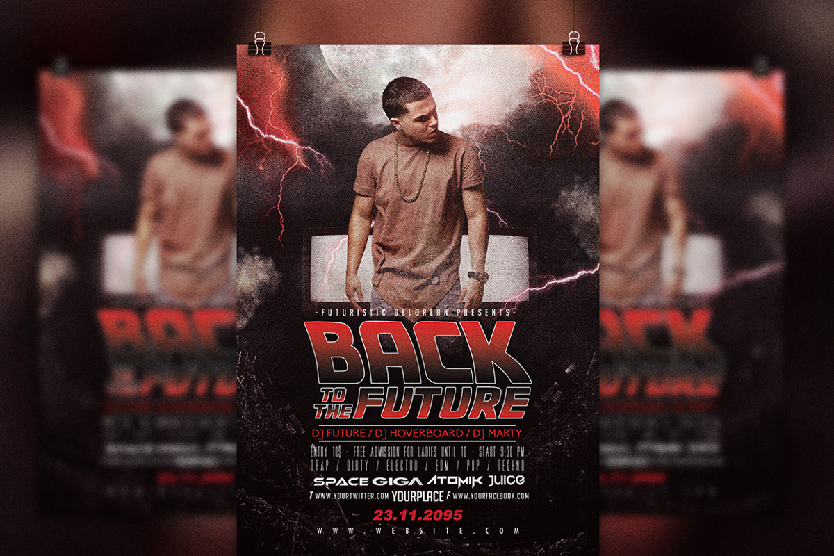 Back to the Future | 6in1 Flyer, a Flyer Template by GIGA-TEMPLATE (Photo 3 of 12)