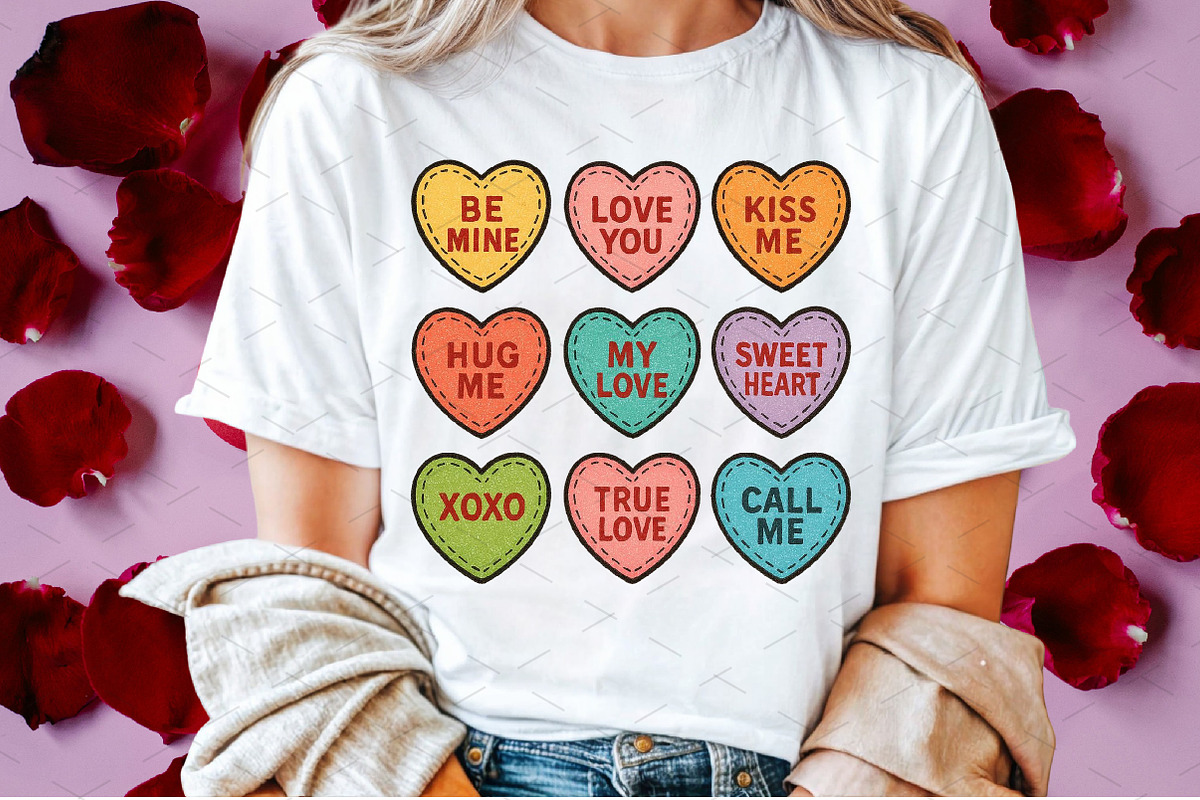 Valentine's Candy Heart Sublimation, an Illustration by Libby Wishes (Photo 3 of 7)