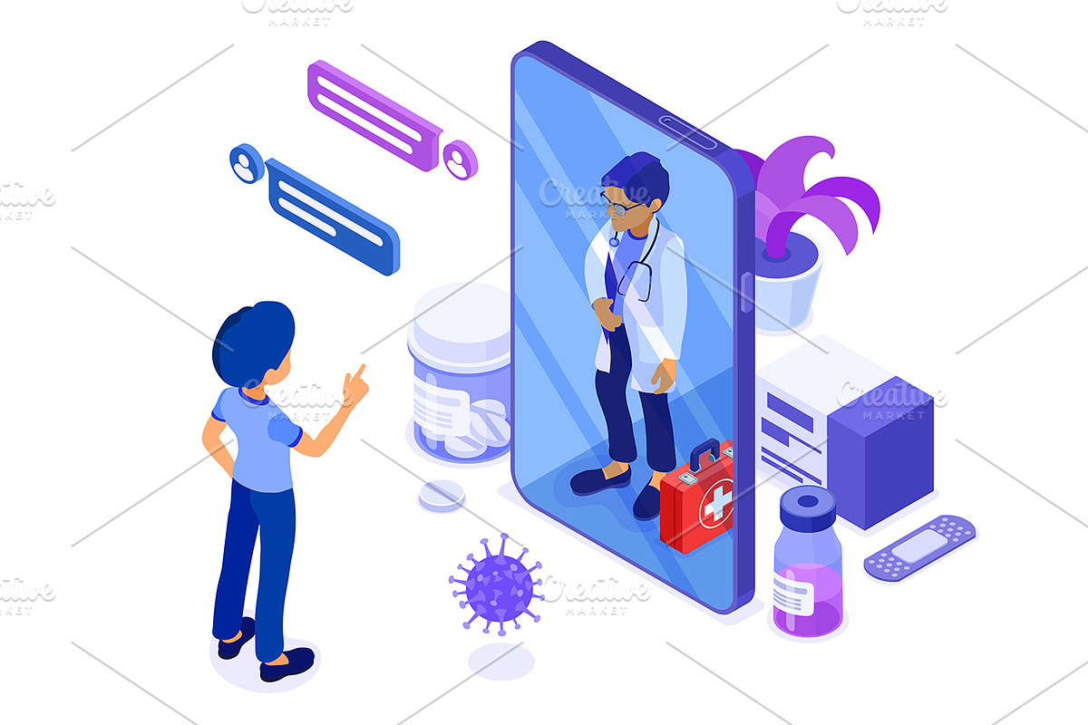 Online Doctor and Medical Diagnostic, a Healthcare Illustration by TAlex (Photo 3 of 6)