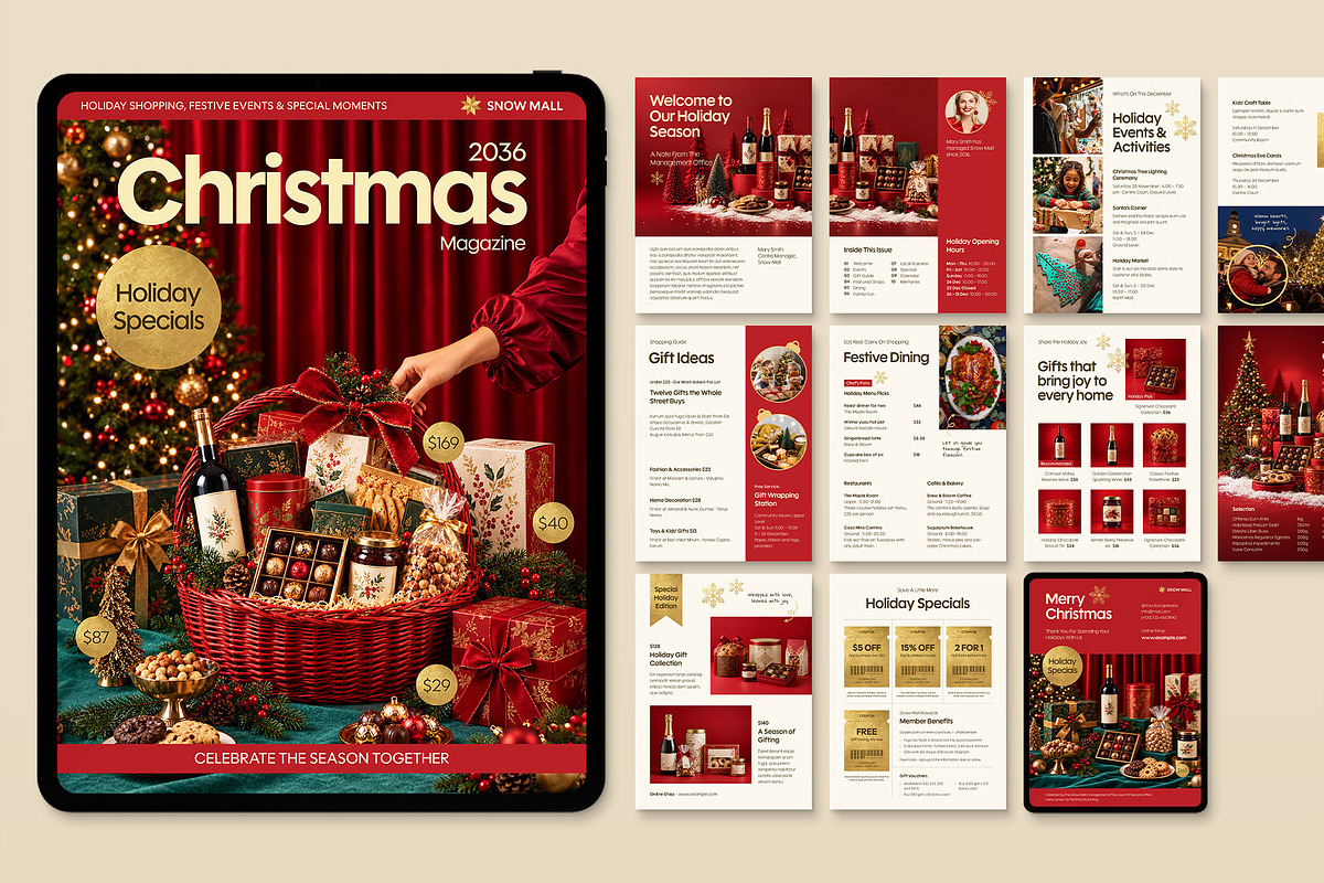 Christmas Magazine Template, a Magazine Template by BrandPacks (Photo 5 of 5)